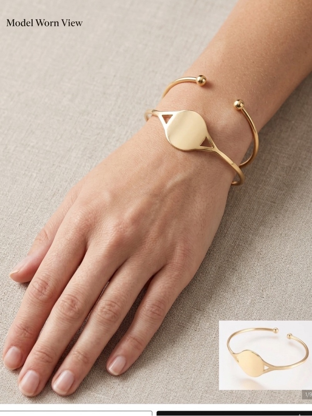 Plunder Gold Tone Brass Women’s Hoop Bracelet